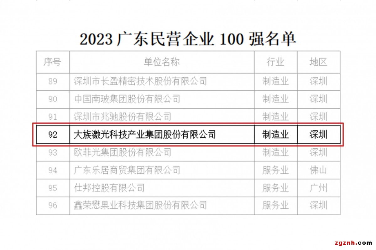 民营企业100强